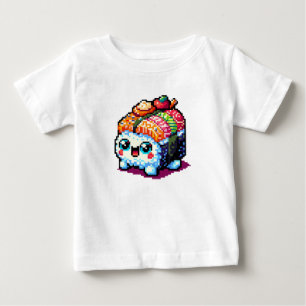 Happy Sushi Roll - Schattigee Pixel Art Japans ete