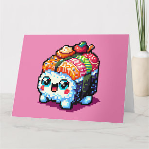 Happy Sushi Roll - Schattigee Pixel Art Japans ete Kaart