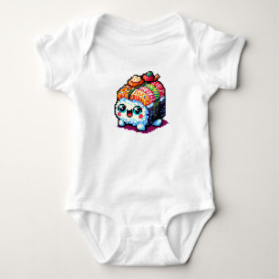 Happy Sushi Roll - Schattigee Pixel Art Japans ete Romper
