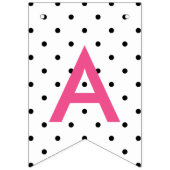 Happy Sweet 16 roze & Black Makeup & Stripes Vlaggetjes (Derde vlag)