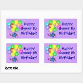 Happy Sweet 16 Stickers Anniversaire (Feuille)