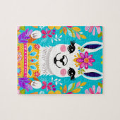 Happy Sweet Floral Llama puzzel (Horizontaal)