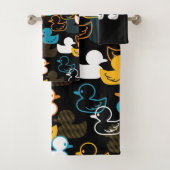 Happy Swimming a Paddling of Ducks Pattern Bad Handdoek (Insitu)