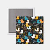 Happy Swimming a Paddling of Ducks Pattern Magneet (Voorkant / Achterkant)