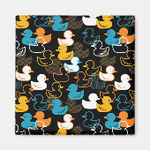 Happy Swimming a Paddling of Ducks Pattern Magneet (Voorkant)