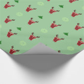 Happy T-Bone Steak Reindeerrode neus Kerstmis Cadeaupapier (Hoek)