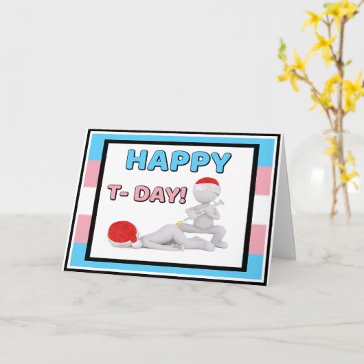 Happy T Day - Gefeliciteerd met je start Kaart (Gele Bloem)