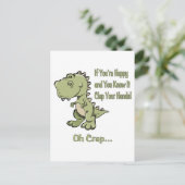 Happy T-Rex Briefkaart (Staand voorkant)