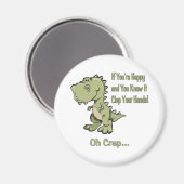 Happy T-Rex Magneet (Voorkant / Achterkant)