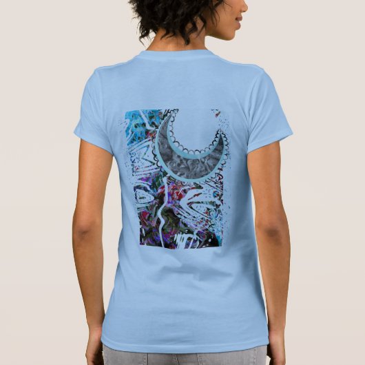 HAPPY t-shirt d'art une lune et motif moderne (Dos)