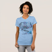 HAPPY t-shirt d'art une lune et motif moderne (Devant entier)