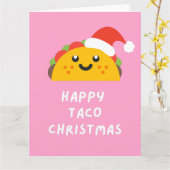 HAPPY TACO CHRISTMAS KAART (Gele Bloem)