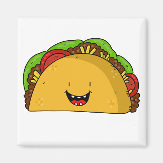 Happy Taco glimlachende cartoon schattig Magneet