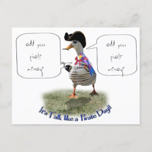 Happy "Talk as a Pirate" Day (spraakbel) Briefkaart