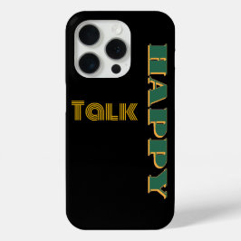 Happy Talk Groen Zwart iPhone 15 Pro Case