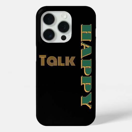 Happy Talk Groen Zwart Case-Mate iPhone Case (Achterkant)