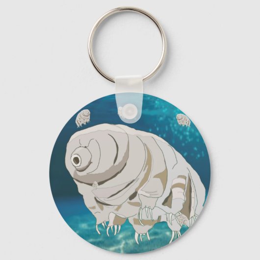 Happy Tardigrade drijft onder water Sleutelhanger (Voorkant)