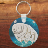 Happy Tardigrade drijft onder water Sleutelhanger (Voorkant)