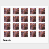Happy Tau, glimlachend leeuwenkeub Vierkante Sticker (Vel)