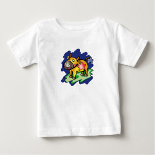 Happy Taurus Blue met Red Star Cartoon