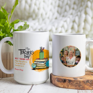 Happy Teacher Day Custom Foto Koffiemok
