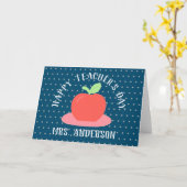 Happy Teacher's Apple Kaart (Gele Bloem)