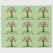 Happy Teachers Day Alphabet Tree Cadeaupapier (Vlak)