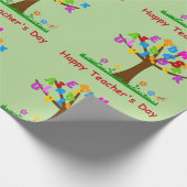 Happy Teachers Day Alphabet Tree Cadeaupapier (Hoek)
