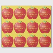 Happy Teachers Day Apple Cadeaupapier (Vlak)