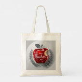 Happy Teachers Day Classy Red Apple Tote Bag (Achterkant)