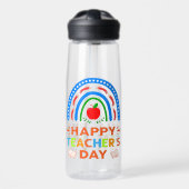 Happy Teachers Day Rainbow & Apple Waterfles (Voorkant)