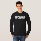 Happy Techno lettering Acid Techno Techno Festiva T-shirt (Voorkant volledig)