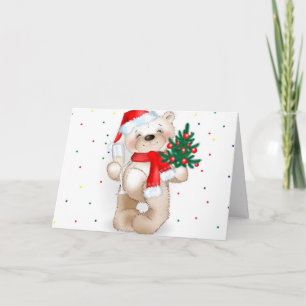 Happy Teddy Bear Feestdagen Kaart
