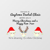 Happy Teeth Dresses voor Kerstmis Raamsticker (Vel)