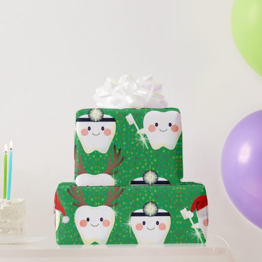 Happy Teeth Kerstmis Cadeaupapier (Feestgeschenken)