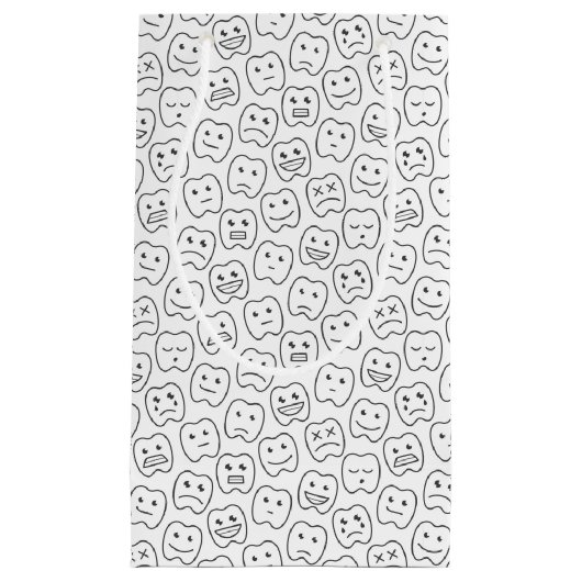 Happy Teeth Pattern Klein Cadeauzakje (Voorkant)