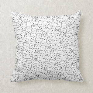 Happy Teeth Pattern Kussen