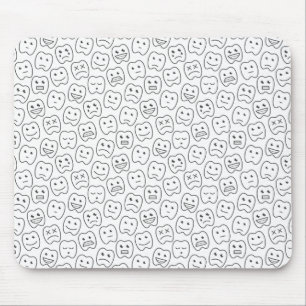 Happy Teeth Pattern Muismat
