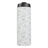 Happy Teeth Pattern Thermosbeker (Voorkant)