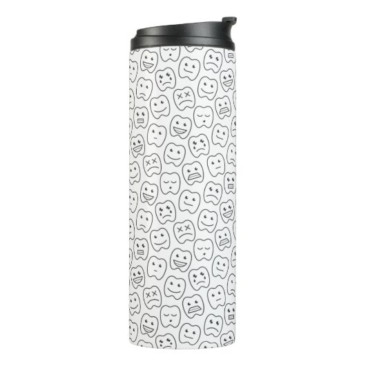 Happy Teeth Pattern Thermosbeker (Gedraaid links)
