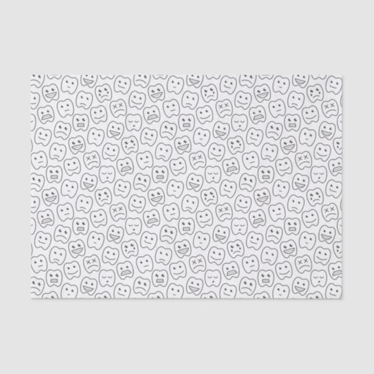 Happy Teeth Pattern Tissuepapier (Voorkant)