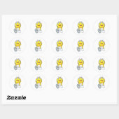 Happy Tennis Ball Ronde Sticker (Vel)