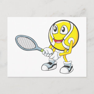 Happy Tennis-speler Briefkaart