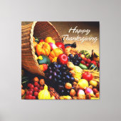 Happy Thanksgiving 12 Stretched Canvas Print (Voorkant)