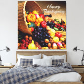 Happy Thanksgiving 12 Stretched Canvas Print (Insitu (Slaapkamer))