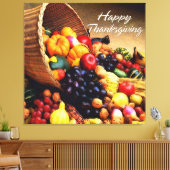 Happy Thanksgiving 12 Stretched Canvas Print (Insitu (Woonkamer))