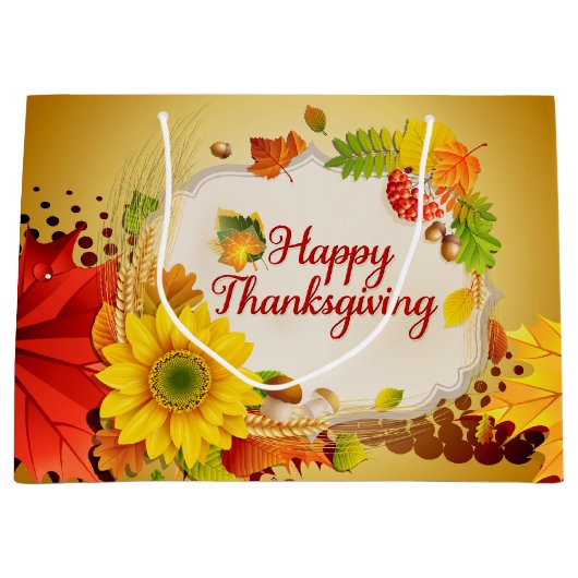 Happy Thanksgiving 13A opties Large Cadeauzakje (Voorkant)