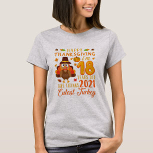 Happy Thanksgiving: 18-jarige 18e verjaardag T-shirt