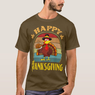 Happy Thanksgiving 2022 Funny Turkey Day herfst Fa T-shirt