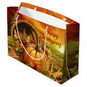 Happy Thanksgiving 2 Large Cadeautasje (Achterkant Gekanteld)
